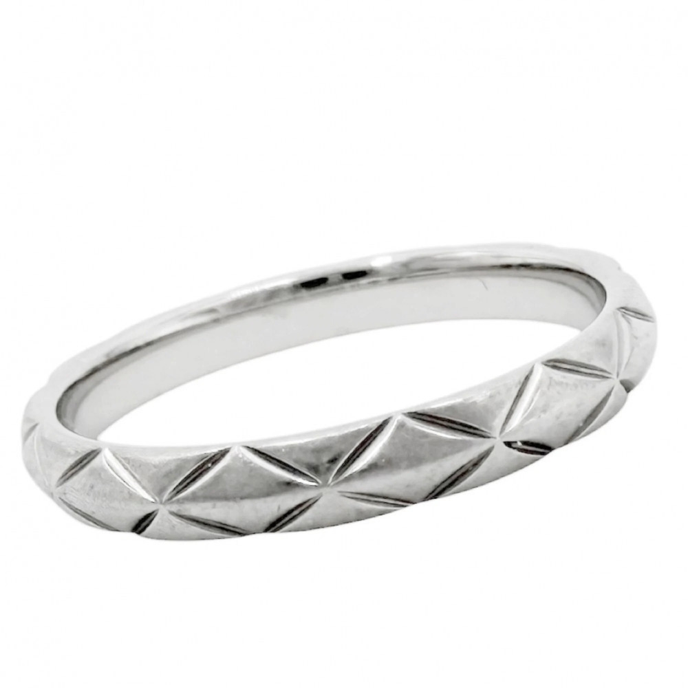 Chanel women's ring, Matelassé design, size 51, CHANEL Pt950 platinum, approx...